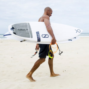 Slater Designs Surfboard Helium Gamma on the beach